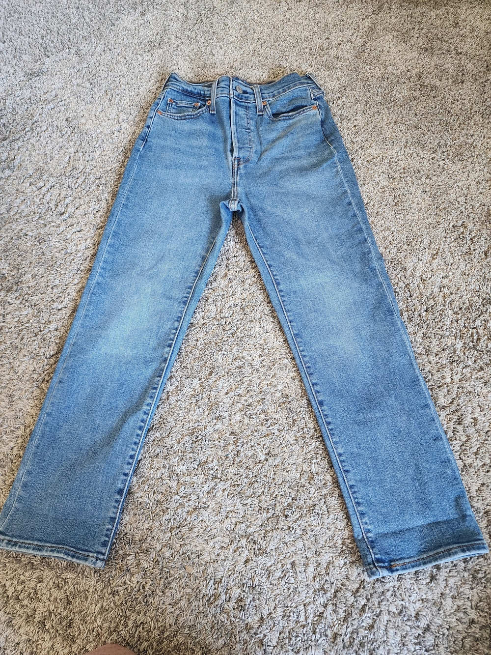 Levi’s Wedgie Straight Jeans Women’s 27 Light Wash High Rise